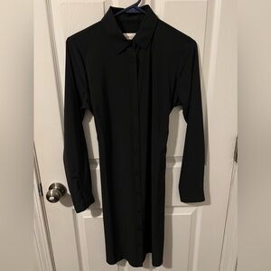 Orvis Black Shirt Dress Long Sleeve Size XS
